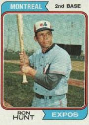 1974 Topps Baseball Cards      275     Ron Hunt